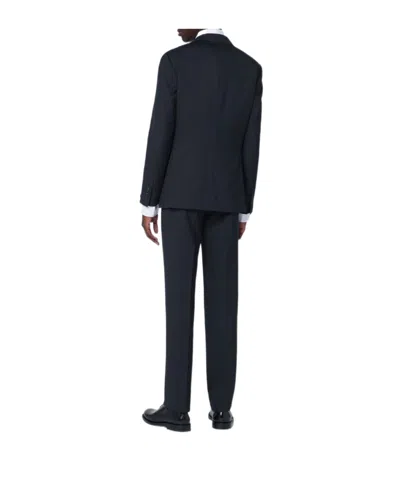 Tagliatore Tailored Single Breasted Wool Suit In Blue