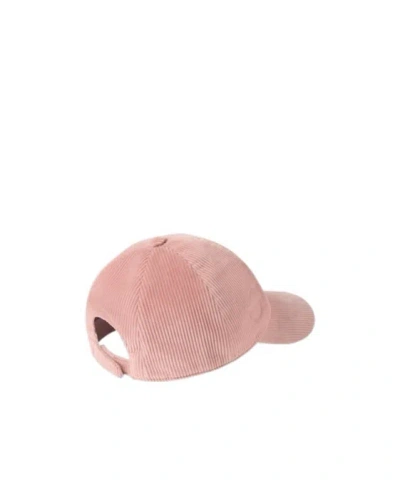 Gucci Corduroy Baseball Cap Adjustable Strap Curved Brim In Pink