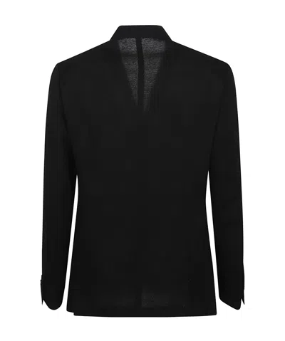 Lardini Double-breasted Blazer With Notch Lapel In Black