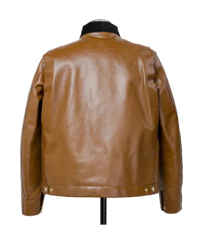 Sacai Carhartt Wip Collaboration Leather Jacket In Nude
