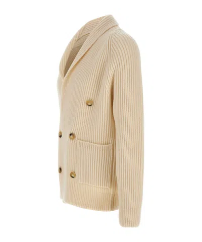 Gran Sasso Double-breasted Cardigan In Neutral