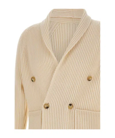 Gran Sasso Double-breasted Cardigan In Neutral