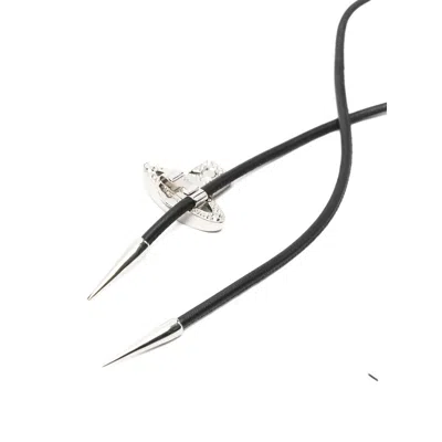 Vivienne Westwood Orb-pendant Tie In Black