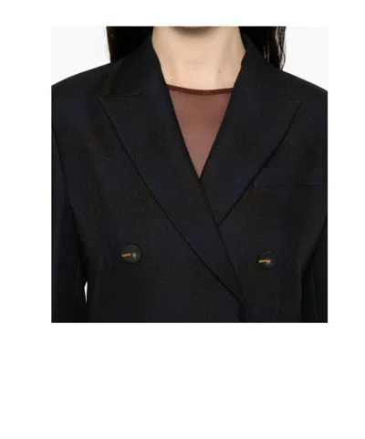 Dondup Double-breasted Blazer In Black