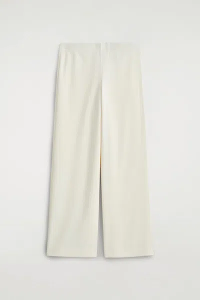 Cos Pantaloni In Velluto A Te A Gamba Larga In White