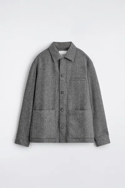 Cos Wool Overshirt In Grigio In Gray