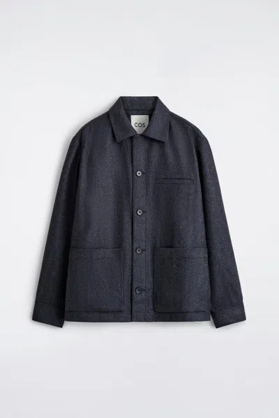 Cos Wool Overshirt In Grigio In Gray