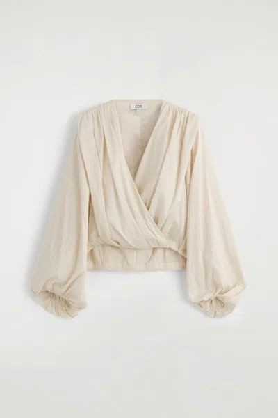 Cos Blusa A Portafoglio Arricciata In Sand