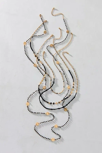 Urban Outfitters Strange Powers Beaded Layering Necklace Set In Gold, Women's At  In Metallic