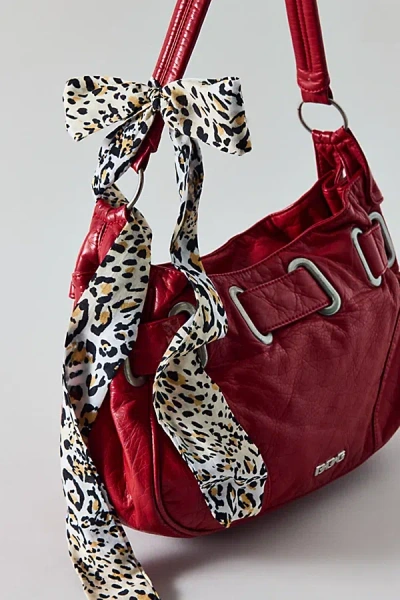 Urban Outfitters Silky Leopard Wrap Scarf In Brown, Women's At  In Red