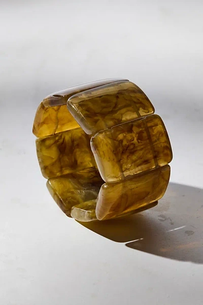 Urban Outfitters Stone Tile Stretch Bangle Bracelet In Stone, Women's At  In Brown