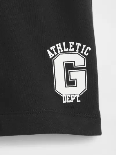 Gap Factory Kids Relaxed Gap Logo No-pocket Pull-on Shorts In Black