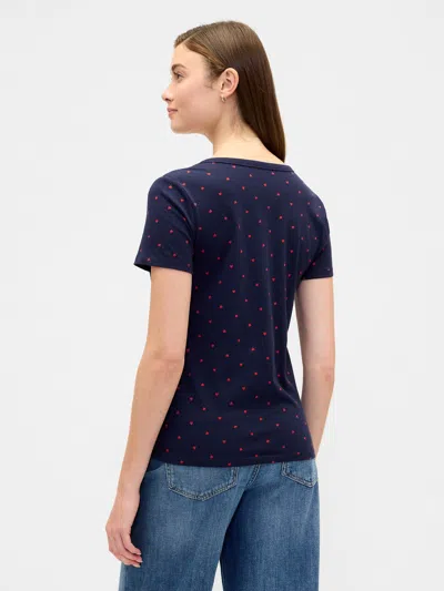 Gap Factory Favorite Print V-neck T-shirt In Blue