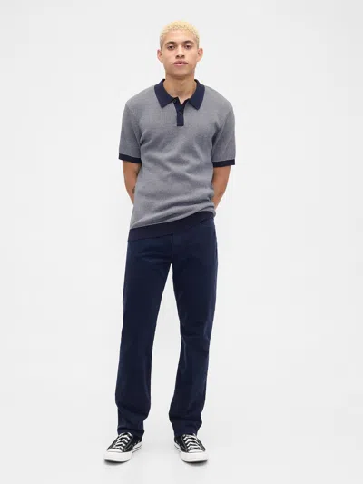 Gap Factory Sweater Polo Shirt Shirt In Blue