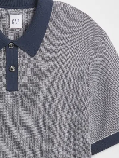 Gap Factory Sweater Polo Shirt Shirt In Blue
