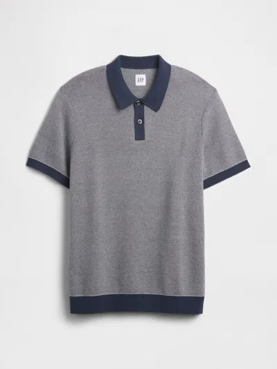 Gap Factory Sweater Polo Shirt Shirt In Blue
