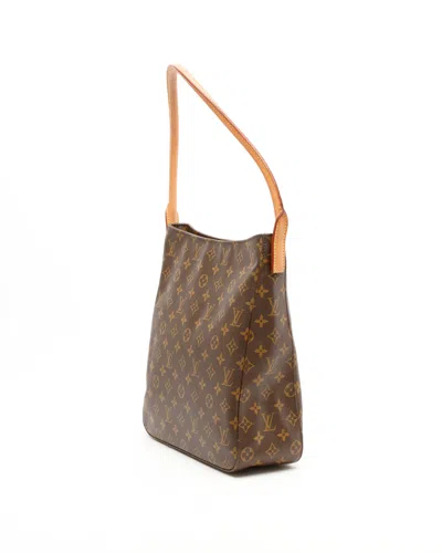 Pre-owned Louis Vuitton Monogram Looping Gm Bag In Brown