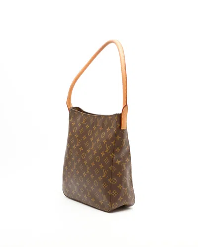 Pre-owned Louis Vuitton Monogram Looping Gm Bag In Brown
