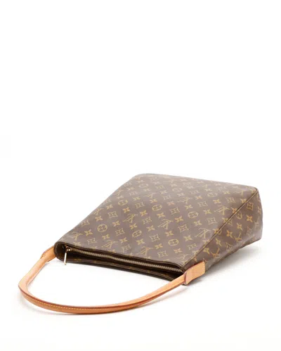 Pre-owned Louis Vuitton Monogram Looping Gm Bag In Brown