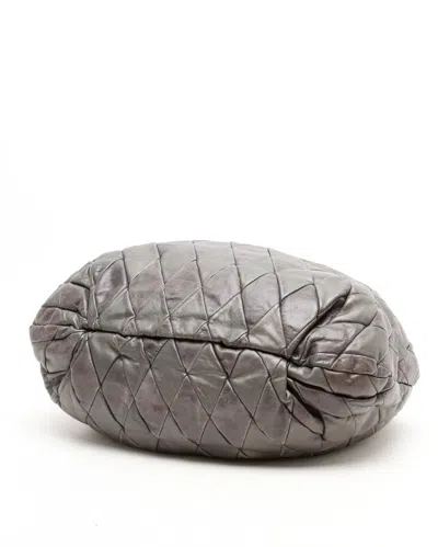 Miu Miu Braided Hobo Bag In Gray