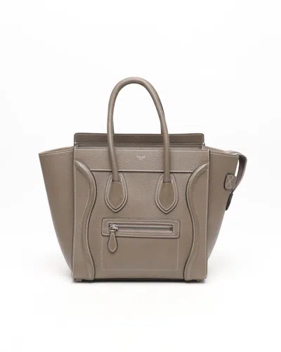 Celine Céline Micro Luggage Bag In Gray