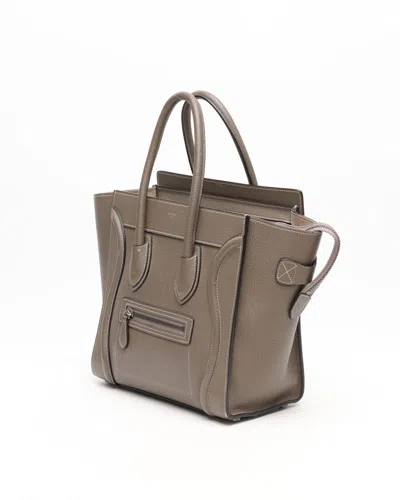 Celine Céline Micro Luggage Bag In Gray