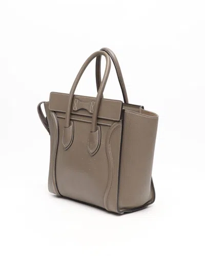 Celine Céline Micro Luggage Bag In Gray