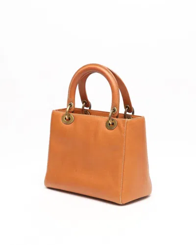 Dior Christian  Medium Lady  Bag In Brown