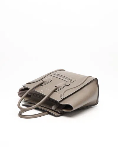 Celine Céline Micro Luggage Bag In Gray