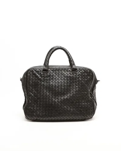 Bottega Veneta Intrecciato Busniess Bag In Brown