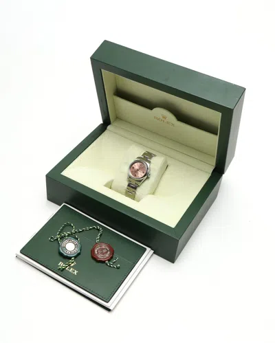 Rolex Lady-oyster Perpetual 26mm 2008 Watch In Metallic