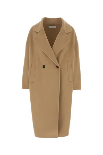 Aftercoat Camel Wool Blend Coat In Brown