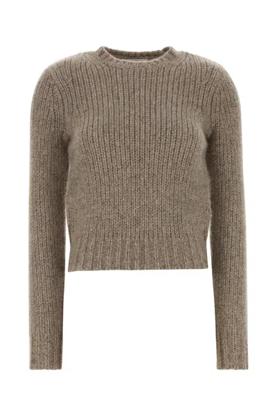 Co Cashmere Blend Long Sleeve Sweater In Gray