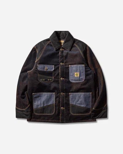 Carhartt Men S Nicholas Daley Og Chore Coat Dark Navy / Mustard In Brown