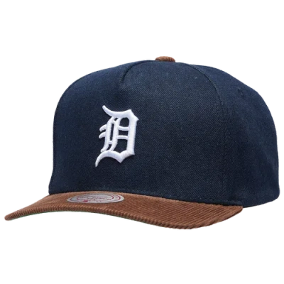Mitchell & Ness Detroit Tigers  Tigers Denim Cord Pro Pinch Cap In Blue