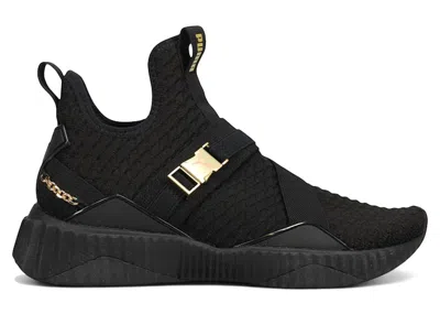 Pre-owned Puma Defy Mid (women's) Sneakers In Black/gold In Multi