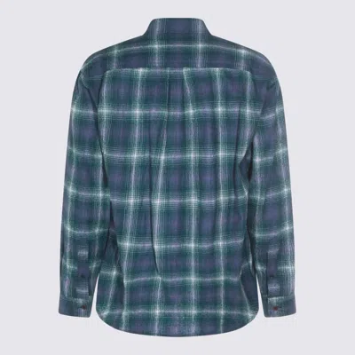 Auralee Checked Long Sleeve Button-down Shirt In Blue