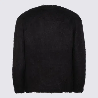 Auralee Cozy Long Sleeve Crew Neck Sweater In Black