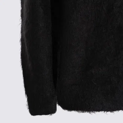 Auralee Cozy Long Sleeve Crew Neck Sweater In Black