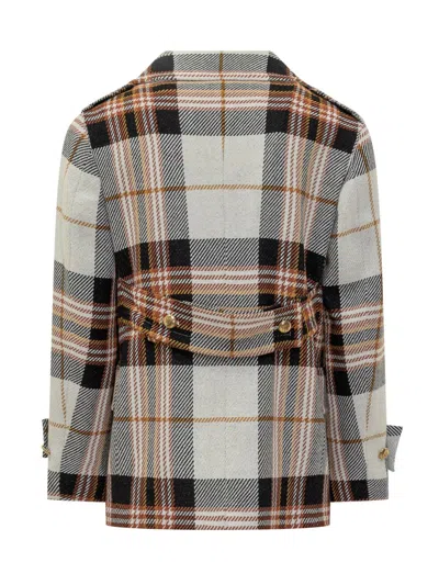 Gabriele Pasini Double-breasted Checkered Jacket In Gray