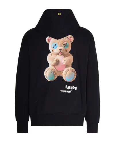 Barrow Logo Printed Hoodie In Black