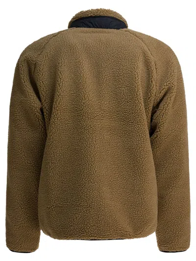 Carhartt Fleece Jacket With High Collar And Pocket In Brown