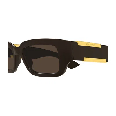 Bottega Veneta Bv1406s Linea Ribbon Sunglasses In Brown