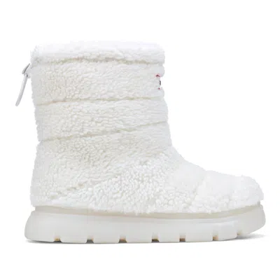 Hunter Women's Maran Lug Sole Insulated Waterproof Snow Booties 9 White