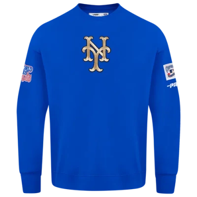 Pro Standard Mens  Mets Champs Drop Shoulder Crew In Blue