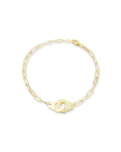 Glaze Jewelry 14k Over Silver Handcuff Bracelet In Gold
