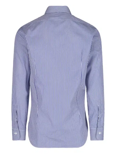 Barba Napoli Striped Shirt In Blue