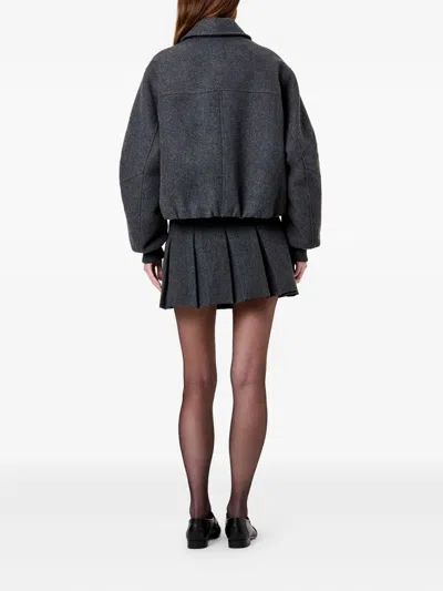 Nicholas Mimmy Pleated Mini Skirt In Gray