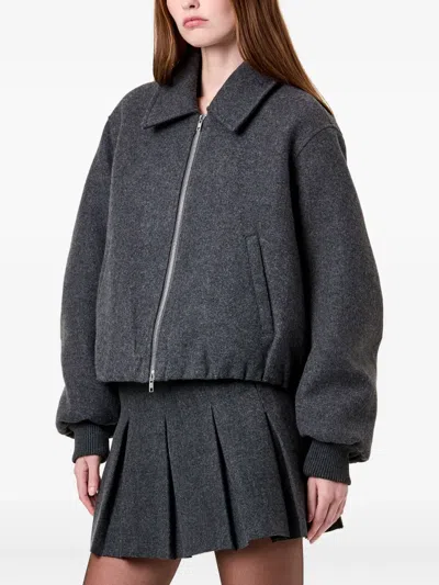 Nicholas Mimmy Pleated Mini Skirt In Gray