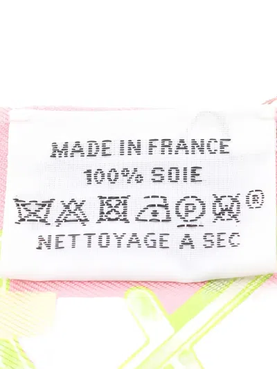 Pre-owned Hermes 2020 Do Re Boucles Ribbon Scarf In Pink